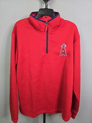 Los Angeles Angels L Half Zip Sweater Red - Image 1 of 4