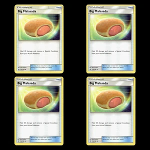 4x Big Malasada 114.0 Sun Moon 2017.0 Pokemon Cards Playset Play Set TCG - Picture 1 of 2