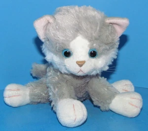 Russ Berrie Rare Misty" Gray White Blue Eye Kitten Plush 5" L@@K - Picture 1 of 6