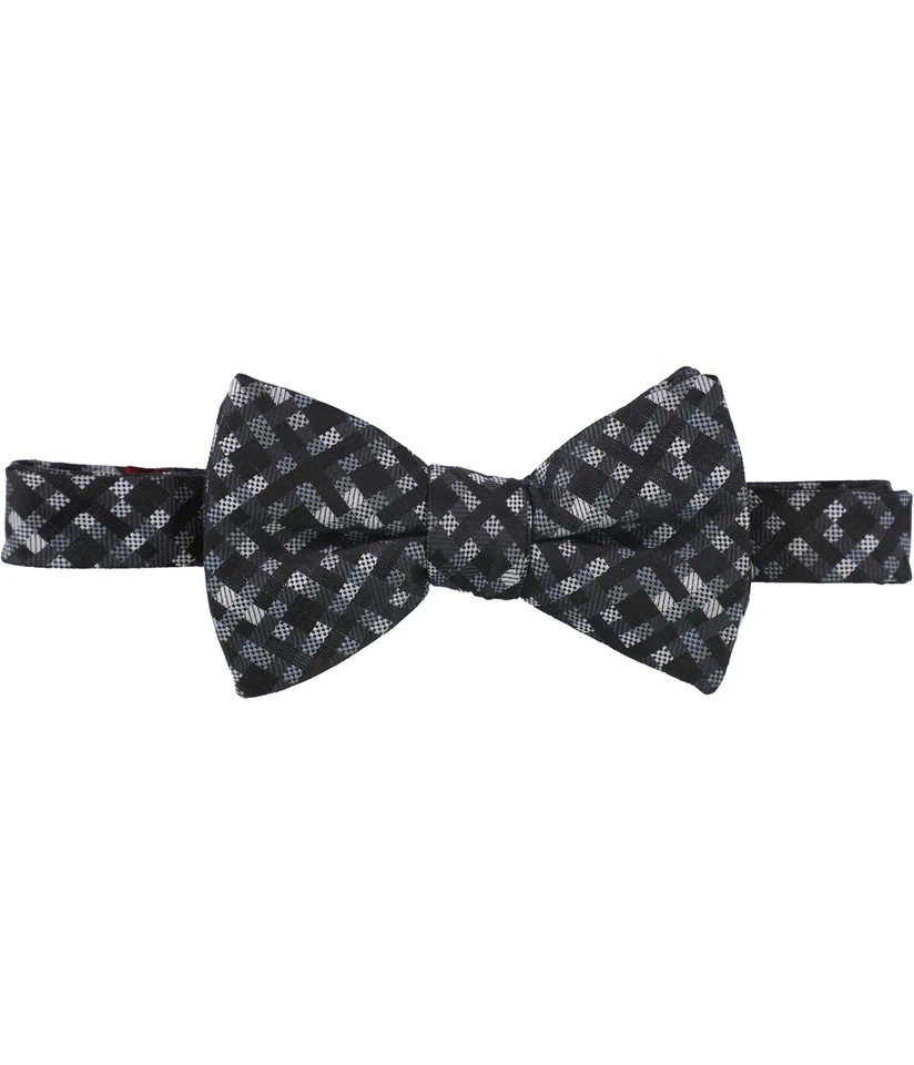 Alfani Mens Plaid Pre-tied Bow Tie, Black, One Size - Image 1 of 1
