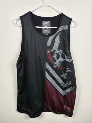 Camiseta sin mangas grande vintage de metal Mulisha Worldwide para hombre Foto 1 de 4