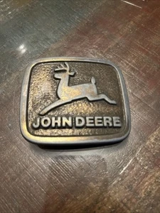 Vintage 1981 John Deere Brass & Company Hirsch Gürtelschnalle - Moline Illinois - Bild 1 von 4