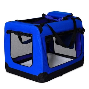 B-Ware: lionto Hundetransportbox Hundetasche Hundebox faltbar XL Blau - Bild 1 von 8