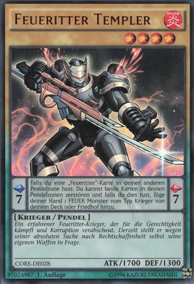 YuGiOh Feueritter Templer CORE-DE028 Ultra Rare NM 1st - Bild 1 von 2