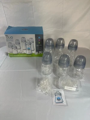 Chicco Duo Deluxe Biberón Set de Regalo 6 Biberones y Chupetes Nuevo Caja Abierta Foto 1 de 4