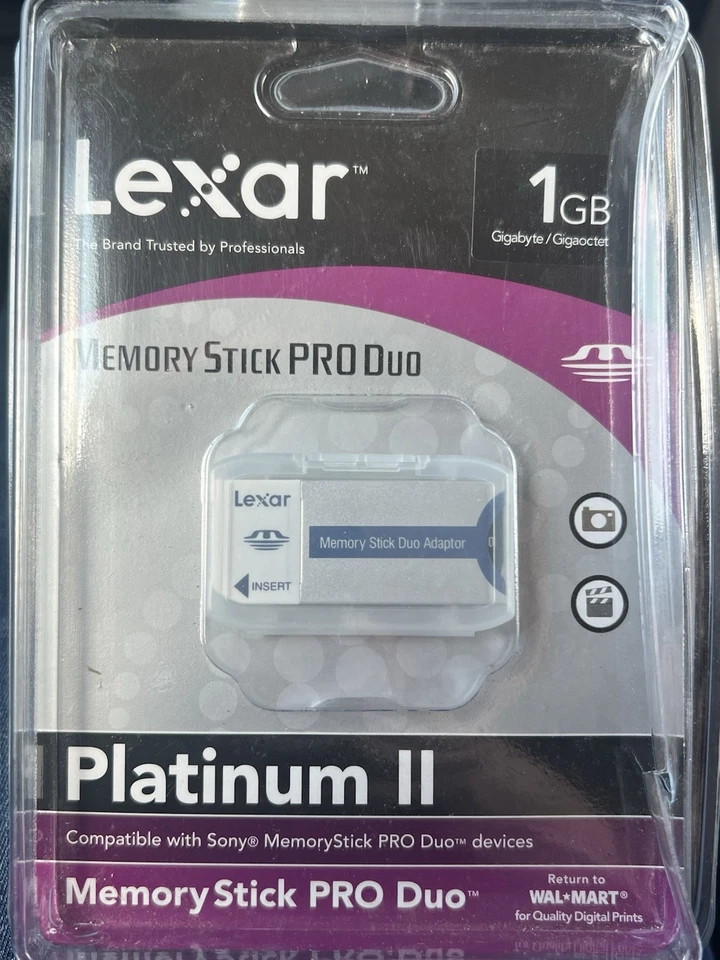 Lexar Platinum 1GB 40x - Memory Stick PRO Duo Card - MSDP1GB-40-664 *NEW SEALED* - Image 1 of 1