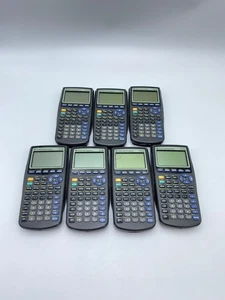 LOT OF 7 TEXAS INSTRUMENTS TI-83 GRAPHING CALCULATORS – POWERS ON, DISPLAY ISSUE - Picture 1 of 7