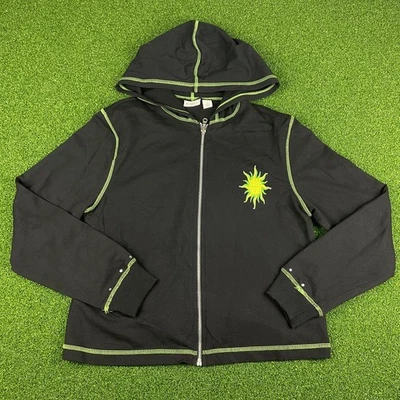 Sudadera con Capucha Activa Ligera Cremallera Completa Cato Negra Lima Talla M Foto 1 de 4