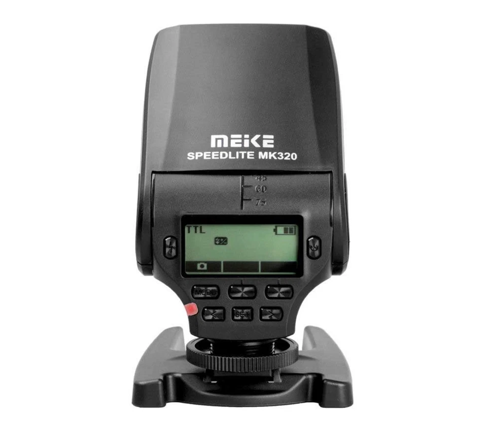 Meike Speedlite MK320 TTL Blitz mit Multi Interface Shoe (6841)
