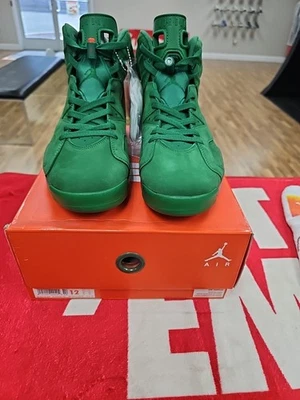  AIR JORDAN 6 RETRO NRG X GATORADE GAMUZA VERDE" TALLA 12 CON TOALLA, NUEVO EN MANO  Foto 1 de 4