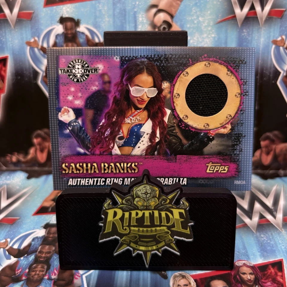 Sasha Banks WWE Topps Slam Attax 2017 10th Edition Mat Memorabilia Relic Card - Image 1 of 3
