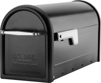 Mailboxes Chadwick Galvanized Steel Post Mount Mailbox, 8950B-10, Black - Image 1 of 4