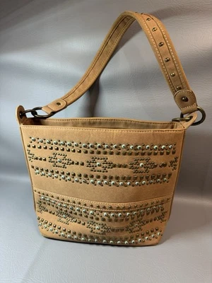 Сумочка Montana West веганская кожа скрытое ношение с заклепками бронза и бирюза - Изображение 1 из 4