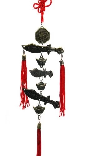 Carillón de viento Feng Shui de latón para hogar, jardín y coche Foto 1 de 1