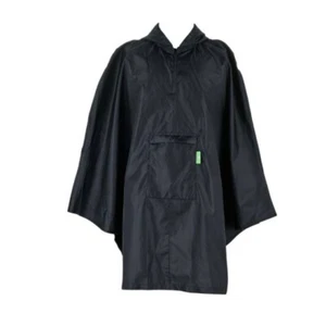 Eco Chic Plain Black Waterproof Foldable Adult Poncho - BNWT - Picture 1 of 3