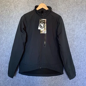 Mens Endura Fusion Jacket Soft Shell Waterproof Cycling Black Full Zip Sz L NEW - Picture 1 of 24