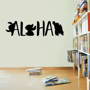 Aloha Quote Lilo and Stitch Vinyl Art Sticker For Kids Room Home Fun Wall Decals - Picture 1 of 5