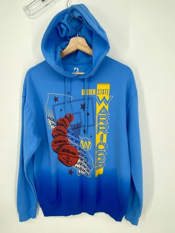 Womens Golden State Warriors NBA Blue Graphic Pullover Hoodie Sweatshirt MED bin Cover