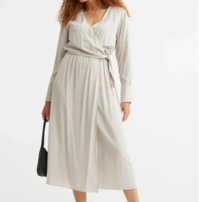 NWT H&M MAMA Nursing Wrap-front Maternity Dress SIZE S - Image 1 of 4