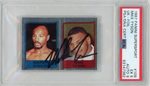 Mike Tyson 1987 Panini Supersport UK Autograph #109 PSA 5 AUTO 9 NO LONGER SIGNS - Picture 1 of 3