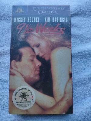 9 1/2 Weeks - New Factory Sealed VHS Tape Mickey Rourke 80s Cult Erotic Drama Foto 1 de 4