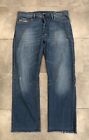 Diesel Jeans Mens 35x30 Medium Blue Korrik Wide Leg Wash Denim Button Fly Y2K 42