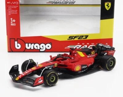 MODELLINO AUTO STATICO BURAGO FERRARI F1 SF23 MONZA GP 2023 CHARLES LECLERC 1/43 - Immagine 1 di 4