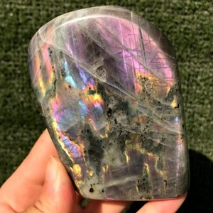 420G Natural Purple Labradorite Quartz Freeform Crystal Mineral specimen Healing - Picture 1 of 24