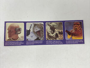 1981 STAR WARS Dixie Cup STORY CARD Strip 19 11 3 16 EMPIRE STRIKES BACK