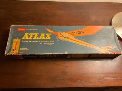 VINTAGE RARO !!! RARE !!!!!! ATLAS FREIFLUG FLUGMODELL GRAUPNER 1958  ! NIB !!!! - Imagen 1 de 4
