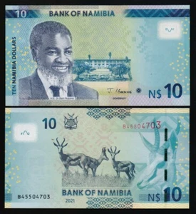 NAMIBIA: B216b P#16b 10 Namibia Dollars 2021 (2022) Uncirculated Banknote. - Picture 1 of 1