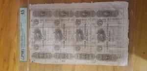 1860'S $4 BANK OF AUGUSTA GEORGIA OBSOLETE Sheet PMG 45 Unlisted sheet - Picture 1 of 3