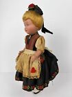 Vintage Collectible Plastic Toy Handmade Wig Doll Celluloid Clothes 22 cm