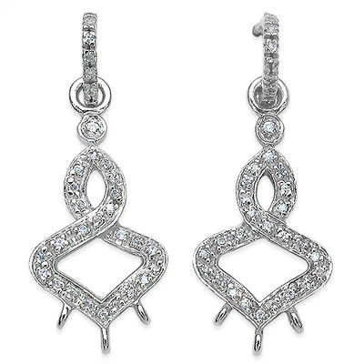 Eleganti Orecchini A Pendente In Zirkonia Da 0,37 Carati In Argento 925 - Immagine 1 di 4