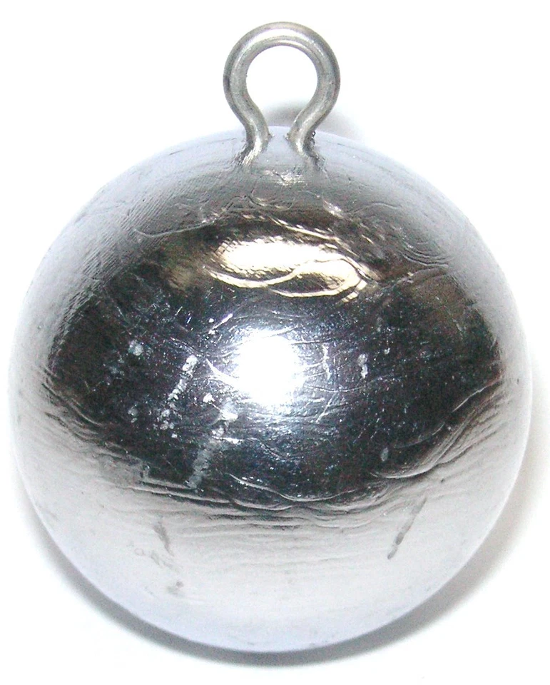 Kugelblei mit Öse 200 - 250 - 300 - 400 - 500 - 600 - 700 - 800 g Meeresblei JB  - Bild 1 von 1