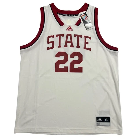 Adidas NC State Wolfpack #22 White Swingman Basketball Jersey Men's Size XL NEW Cover