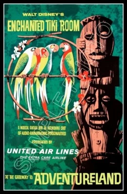 Póster Disneyland Tiki Room 11X17 Disney Adventureland Foto 1 de 4