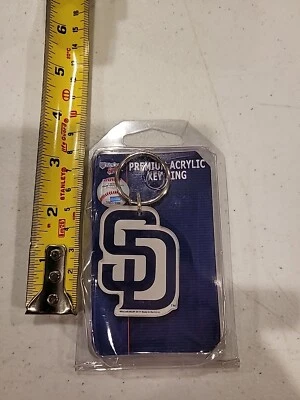 San Diego Padres Official Team Logo MLB Baseball Acrylic Key Ring - Image 1 of 2