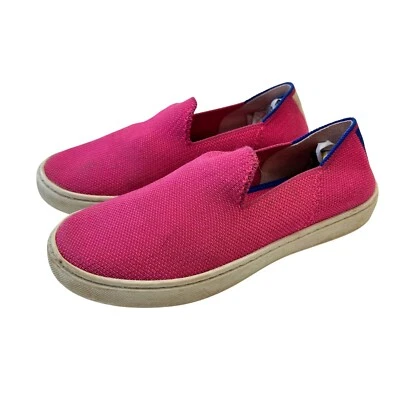Zapatillas sin cordones Rothy's rosa intenso zapatos informales tejidos niños talla 3 Foto 1 de 4
