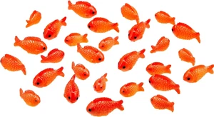 Small Resin Red Goldfish Mini Goldfish Figurines Resin Red Fish Toy Set Sea Anim - Picture 1 of 12