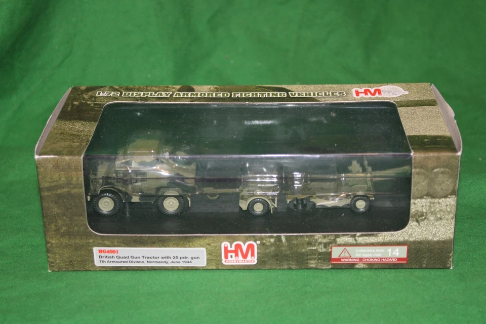 HOBBY MASTER WW2 BRITISH QUAD TRACTOR + 25 PDR + TRAILER 1/72 #HG4001 - Image 1 of 1