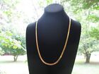  Modern Estate Fashion Costume Jewelry Gold Tone Wide Chain Necklace 23"