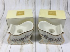 Mikasa Kt410 Holly Sleigh Candle Holders - Set of Two