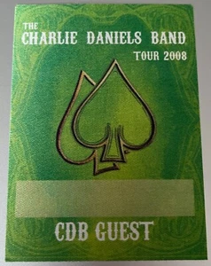 Charlie Daniels Band 2008 Tour Satin Guest/Backstage Pass Scarce - Picture 1 of 1