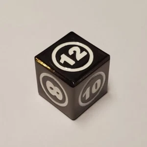 1x Command Zone Metal Dice Black Color for Commander EDH Tiny Leaders Magic MTG - Picture 1 of 2