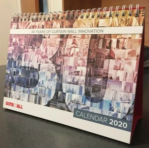 2020 SOTAWALL Desk Calendar with Flip Stand Dimensions 9" w x 6 1/2" ht - Picture 1 of 3
