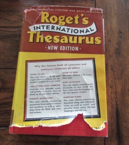 Roget's International Thesaurus New Edition - 1957 H/C D/J Thomas Y. Crowell Co. - Picture 1 of 13