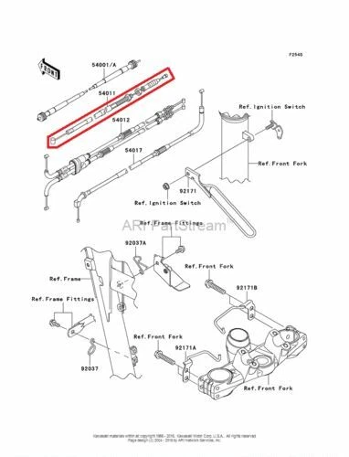 NEW OEM KAWASAKI KLR650 KLR 650 CLUTCH CABLE Foto 1 de 1