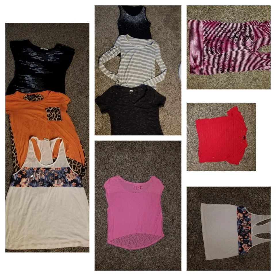 womens medium shirts lot Tank Tops - bling sequin shirts Size M t shirt lot Med Foto 1 de 4