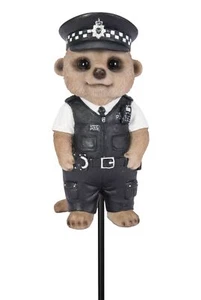 Vivid Arts Policeman Baby Meerkat - Plant Pal - Lifelike Garden Ornament Gift - Picture 1 of 1